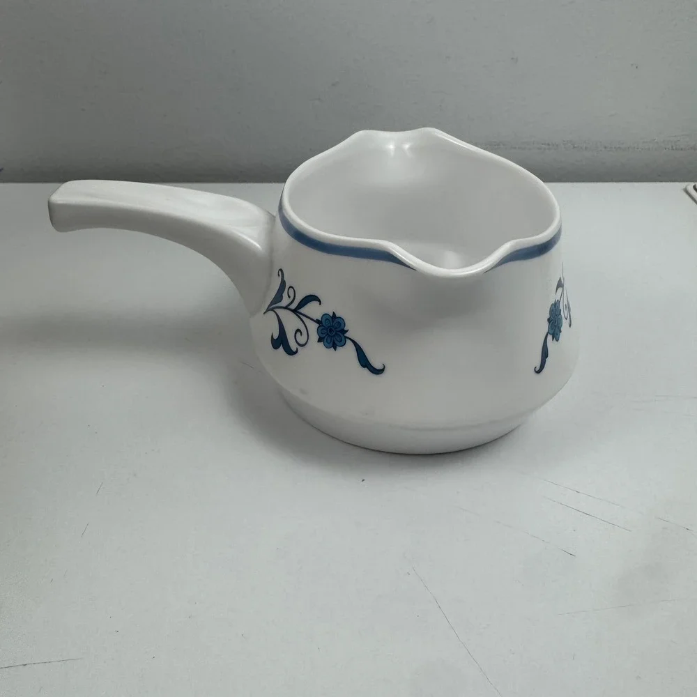 Noritake Progression China Blue Haven 9004 Gravy Boat with‎ Handle Japan Vintage
